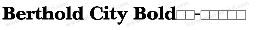 Berthold City Bold字体字体转换
